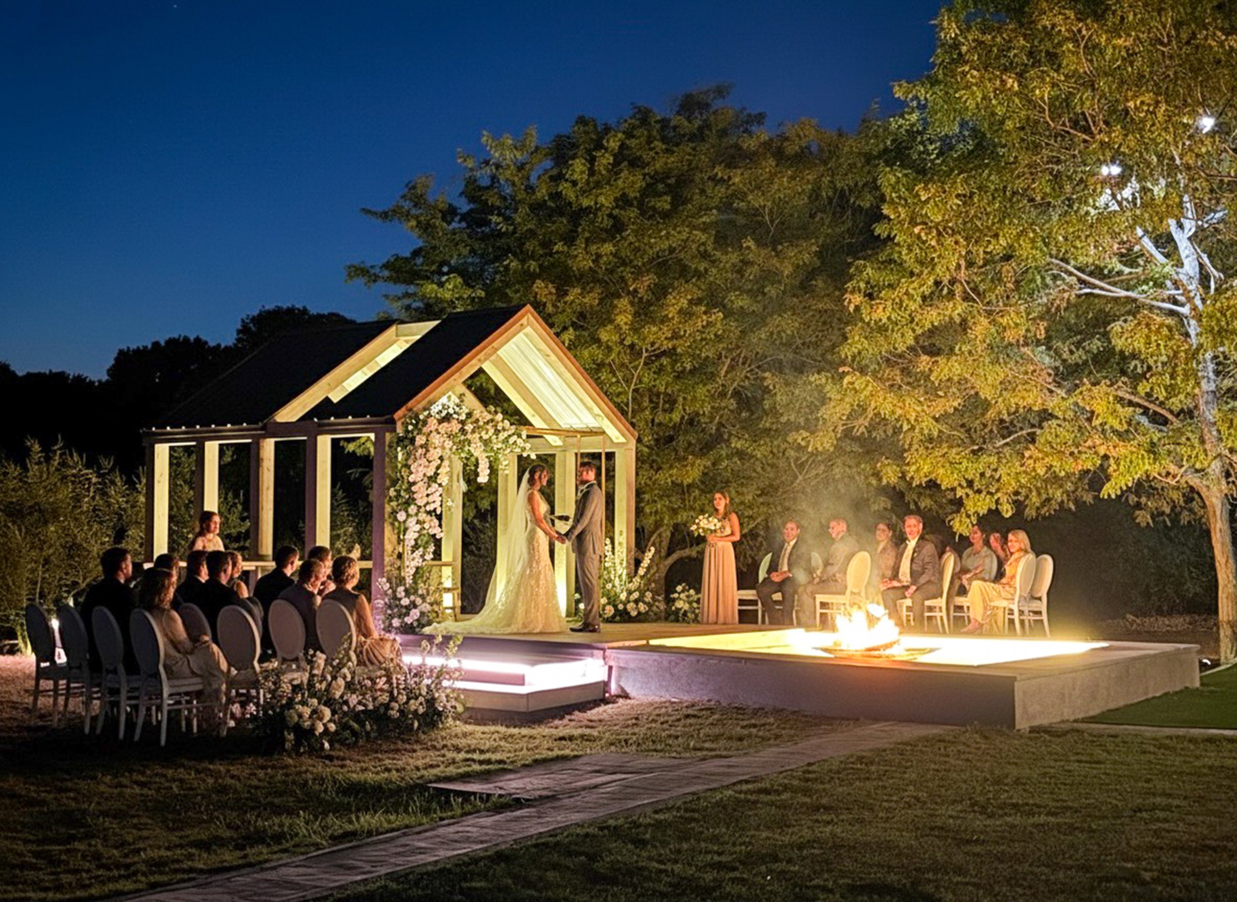 Happy couple sharing intimate romantic moment at elegant Dallas micro wedding venue with beautiful architectural details and natural lighting