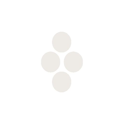 A cluster of five light gray circles arranged in a pattern on a white background.